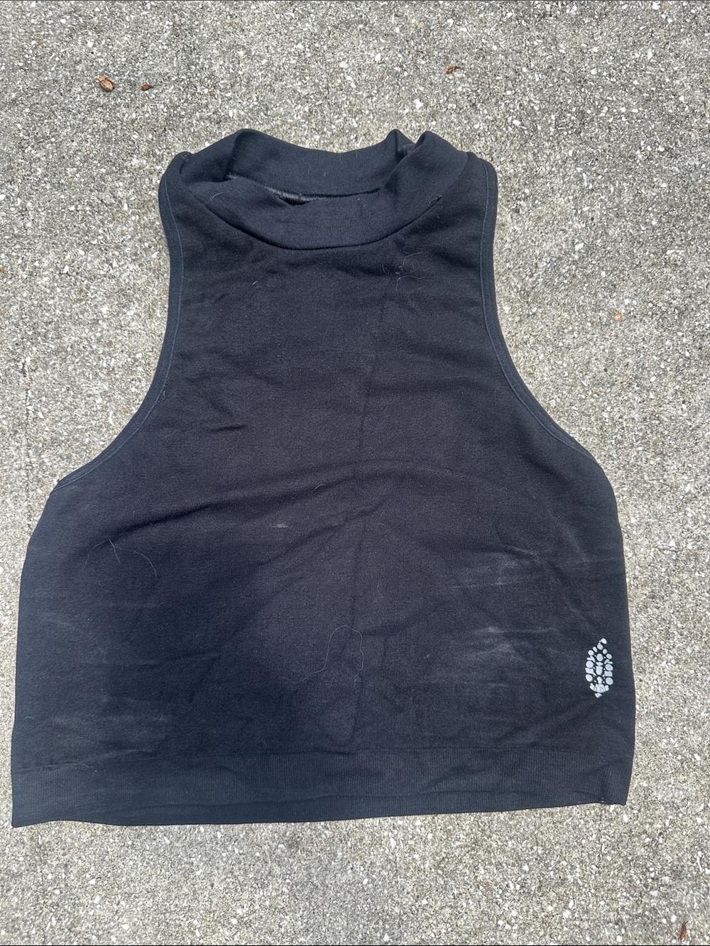 Black Sleeveless Crop Tank Top